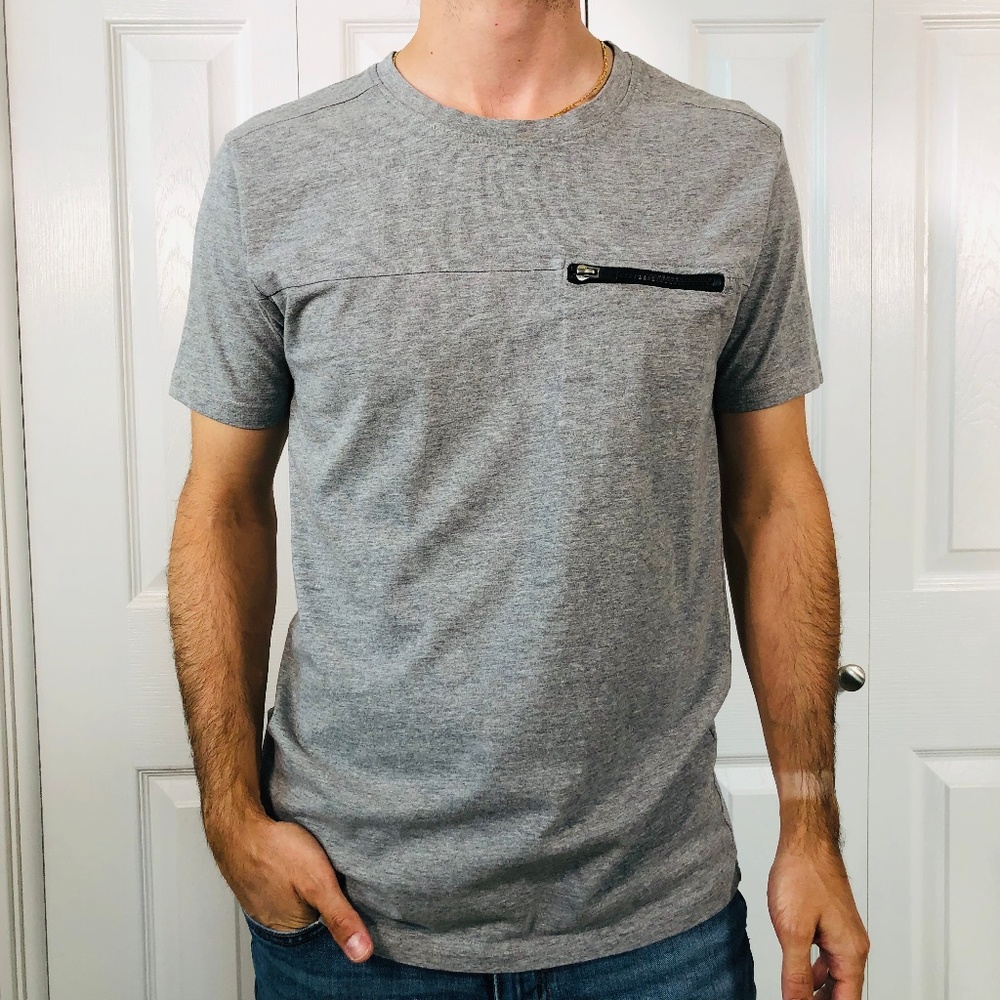 Loyalty & Faith Sounder Grey Zip Pocket T-Shirt M